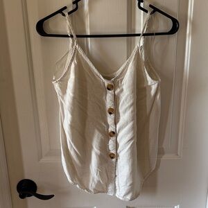 Hayden Cream Button-Front Camisole